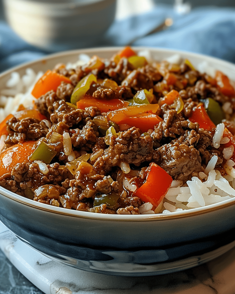 Beef and Pepper Rice Bowl