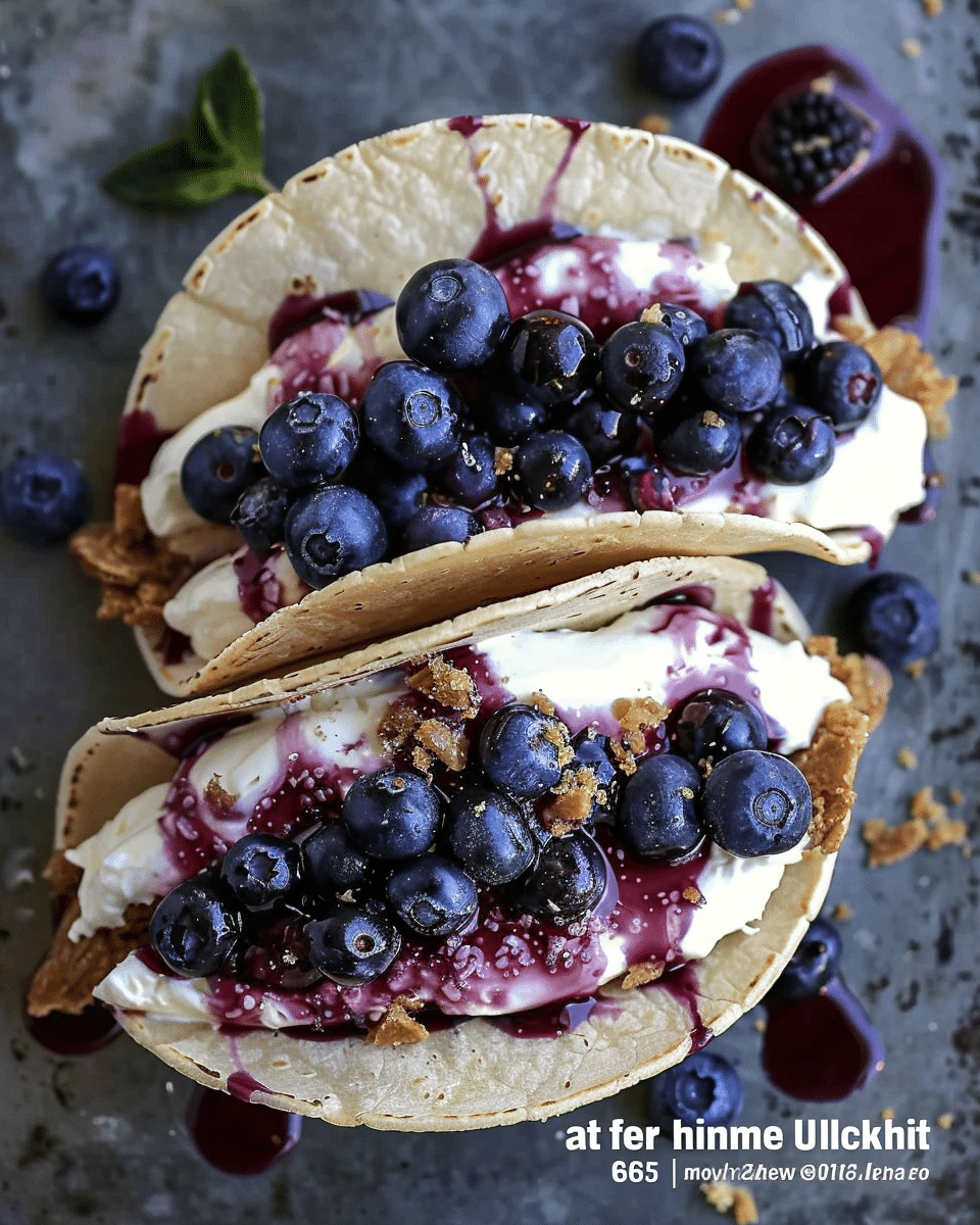 Blueberry Cheesecake Tacos