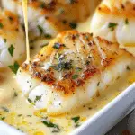 Baked Cod in Coconut Lemon Cream Sauce