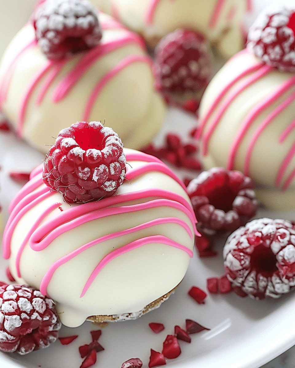 White Chocolate Raspberry Cheesecake Balls