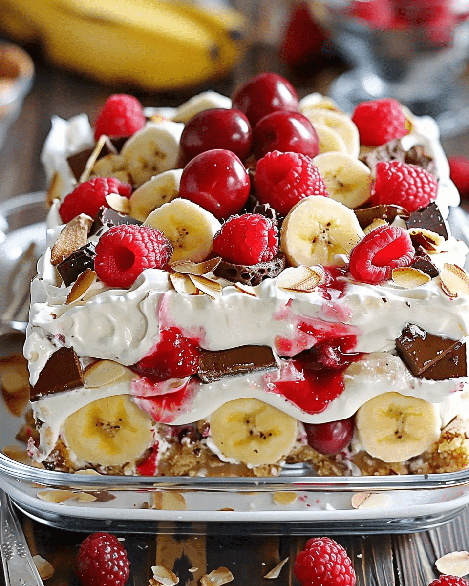 No-Bake Banana Split Cake