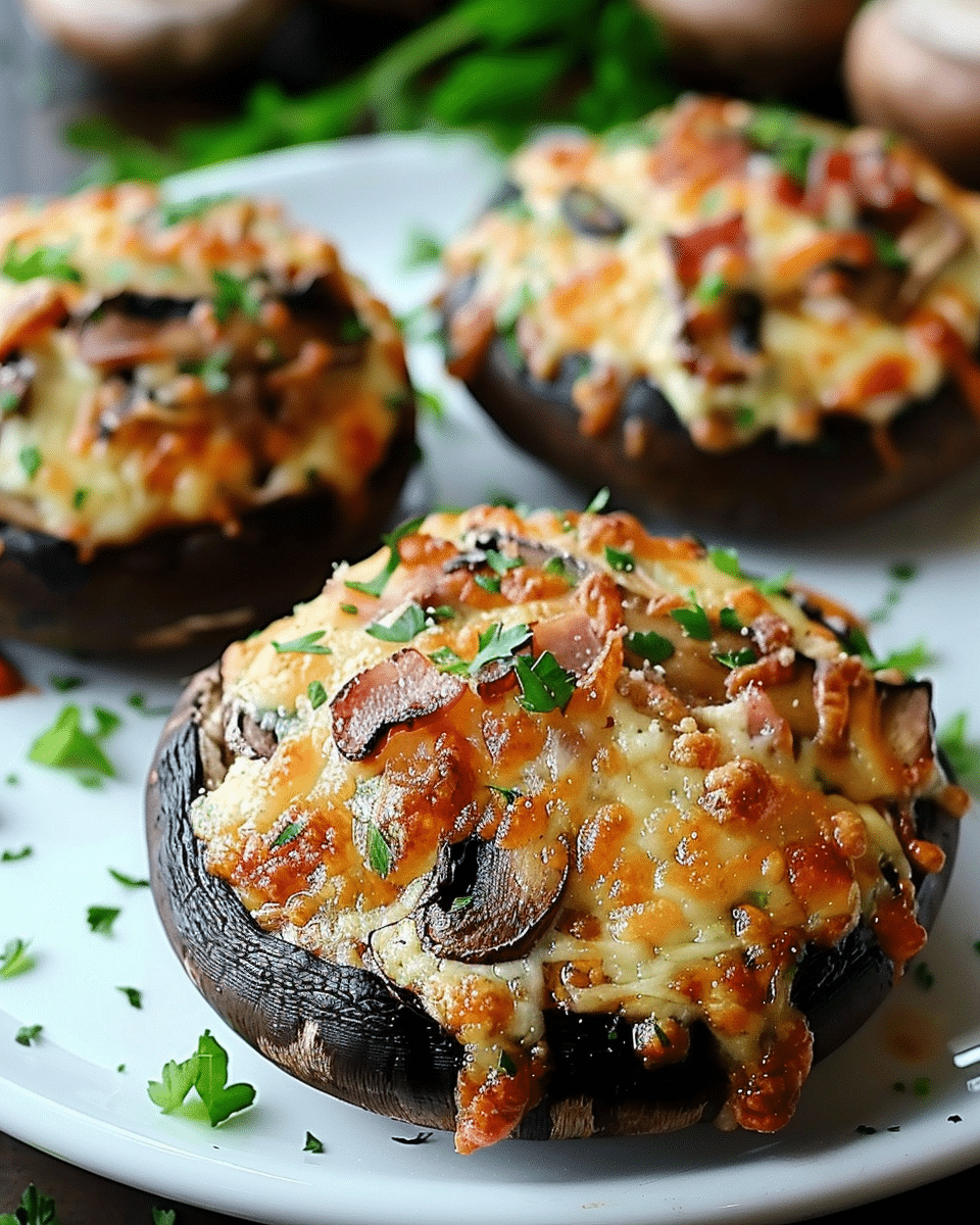 Low-Carb Portobello Pizza Caps