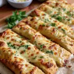 Homemade Cheesy Garlic Breadsticks