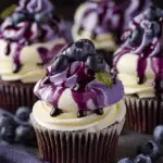 White Chocolate Blueberry Cheesecake Cupcakes