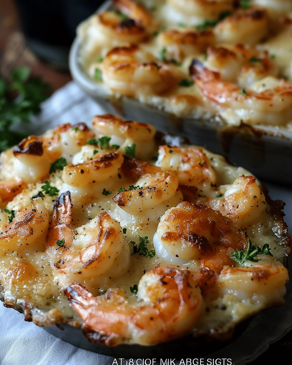 Garlic Shrimp Gratin