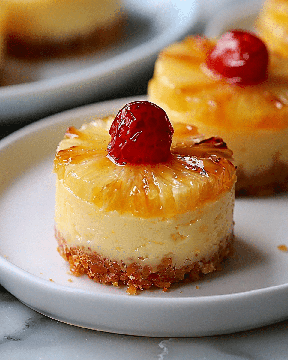 Mini Pineapple Upside-Down Cheesecakes