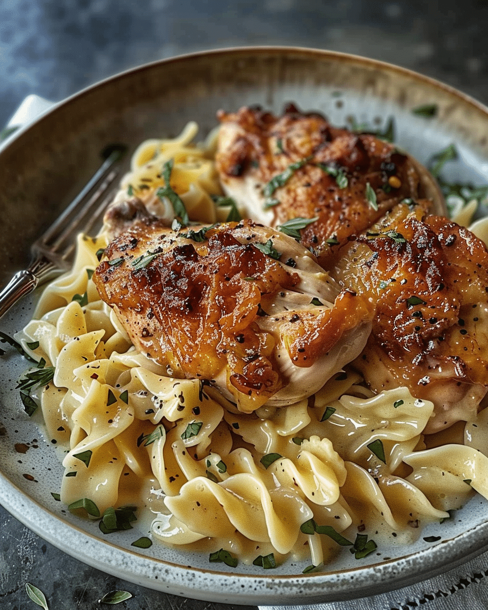 Chicken with Buttered Noodles