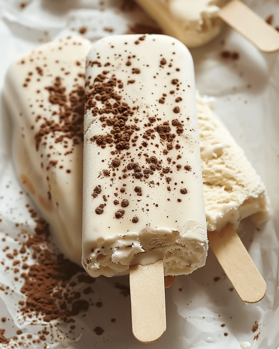 Homemade ice cream bars