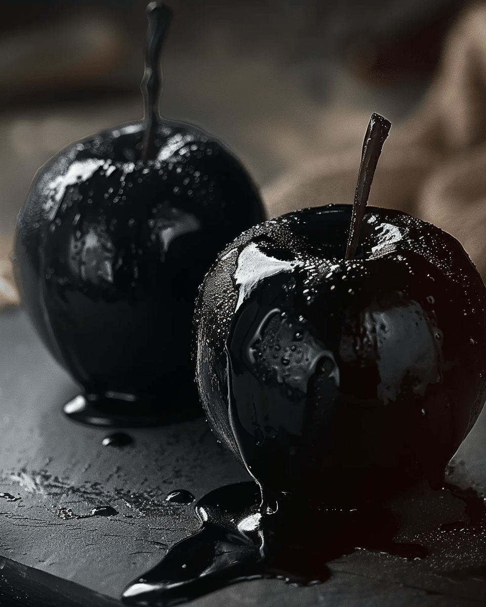 Black Poison Candy Apples