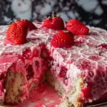 Strawberry Earthquake Cake