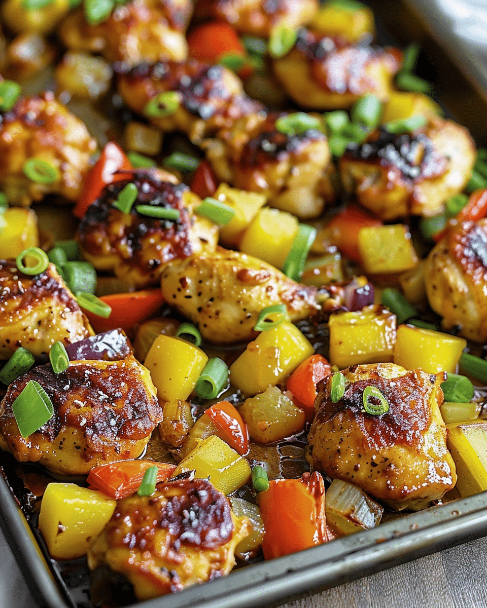 Hawaiian Chicken Sheet Pan