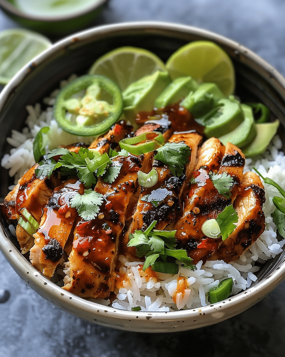 Honey Chipotle Chicken Rice Bowls