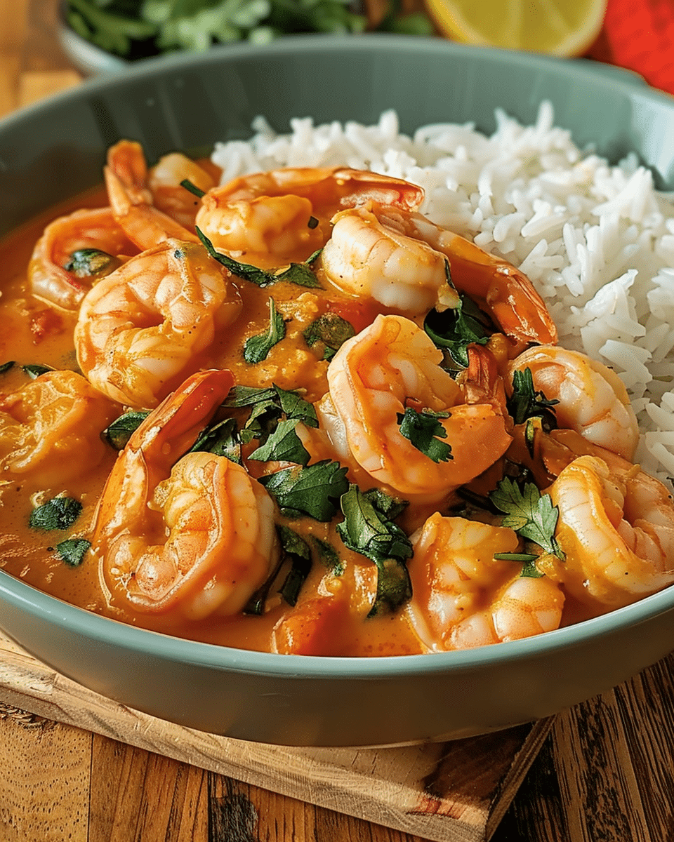 Creamy Coconut Shrimp Curry with Fragrant Jasmine Rice