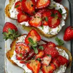 Roasted Strawberry Whipped Ricotta Toast