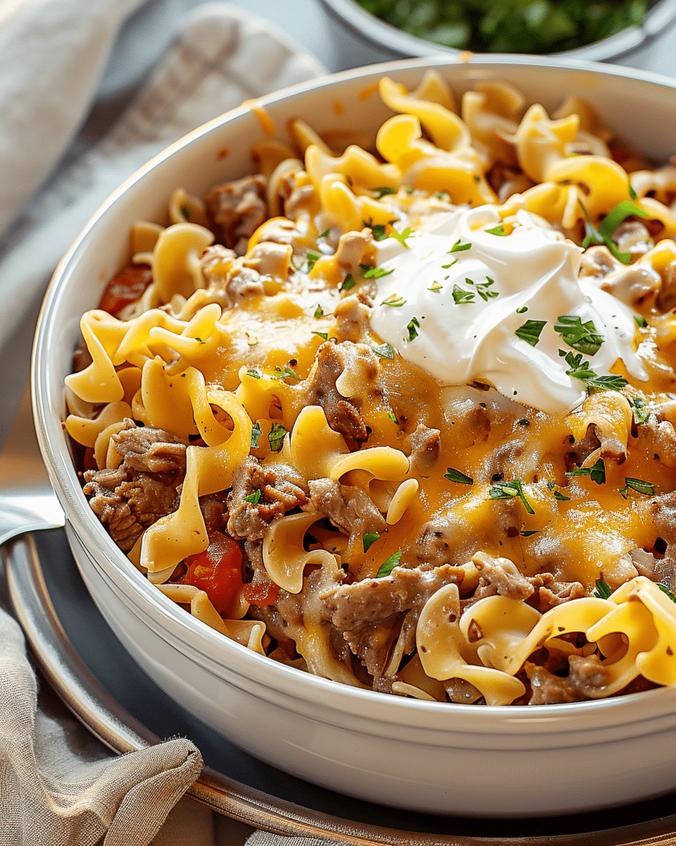 Cream Beef Noodle Casserole