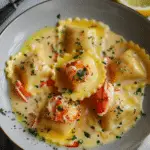 Lobster Ravioli in Zesty Lemon Butter Sauce