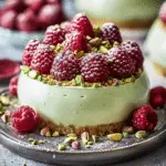 Pistachio & Raspberry Cheesecake Domes