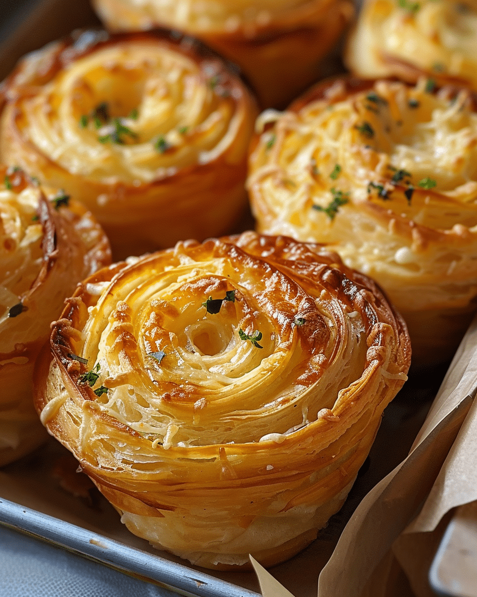 Cheesy Garlic Cruffins