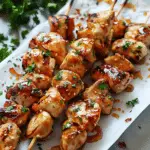 Chicken Skewers with Honey Garlic Sauce