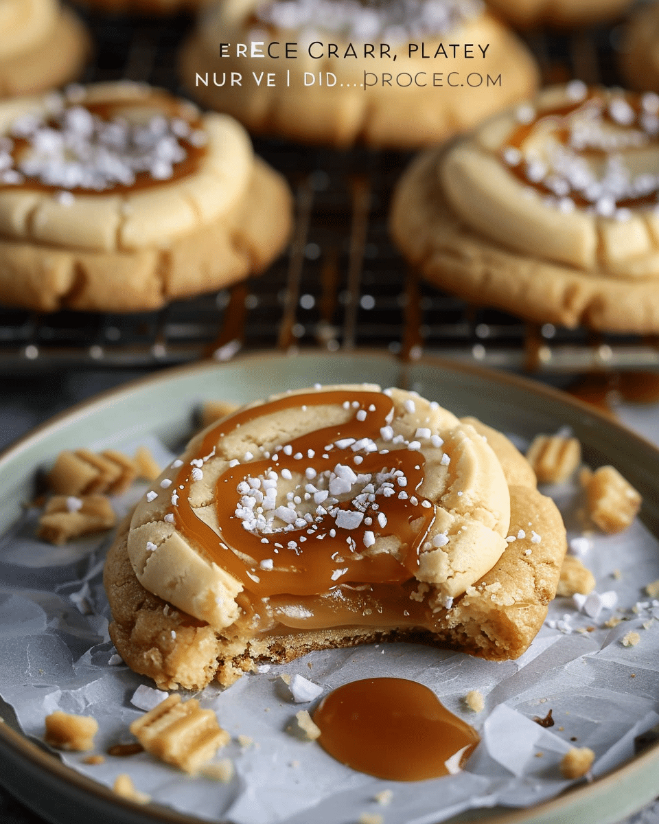 Salted Caramel Cheesecake Cookies