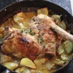 Turkey Leg Confit with Leeks