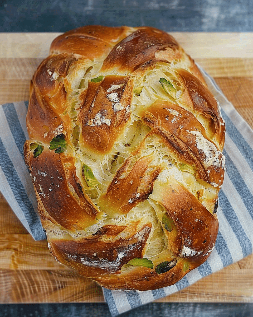 Green Onion Garlic Butter Bread Loaf