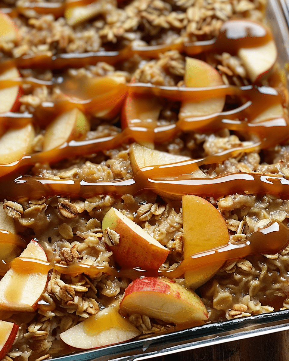 Caramel Apple Oatmeal Bake