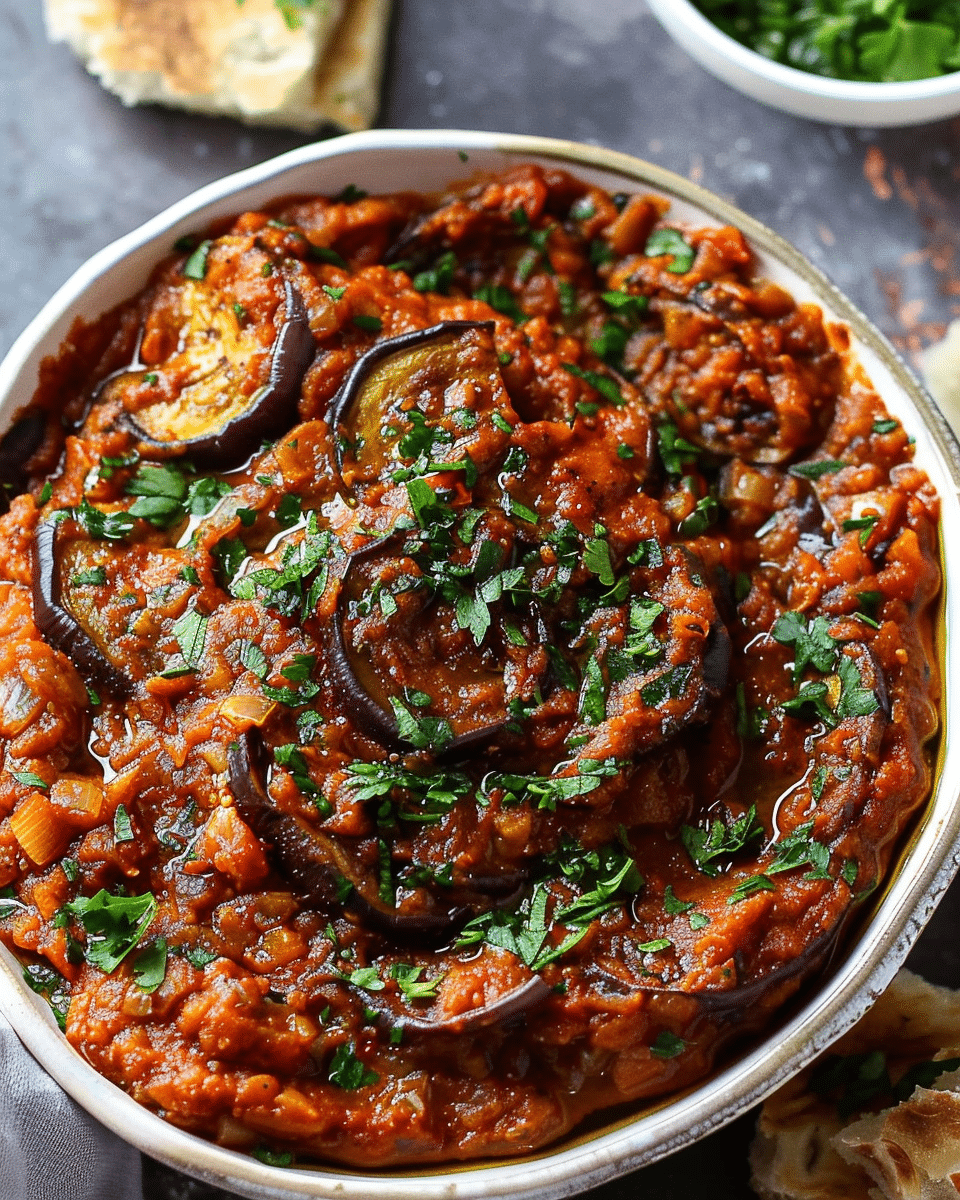 Zaalouk Moroccan Eggplant Appetizer