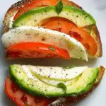 Avocado, Mozzarella, and Tomato Grilled Cheese