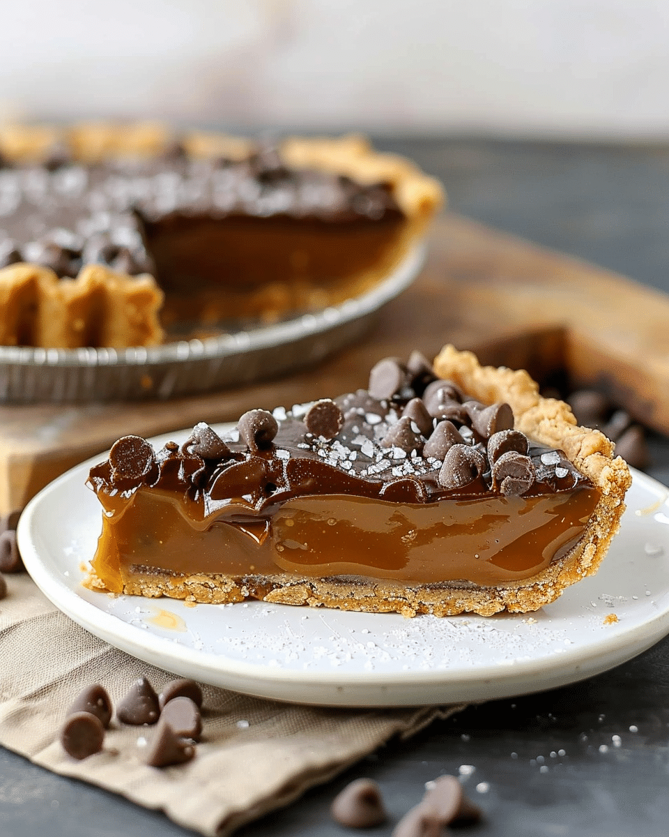 Chocolate Chip Salted Caramel Tart