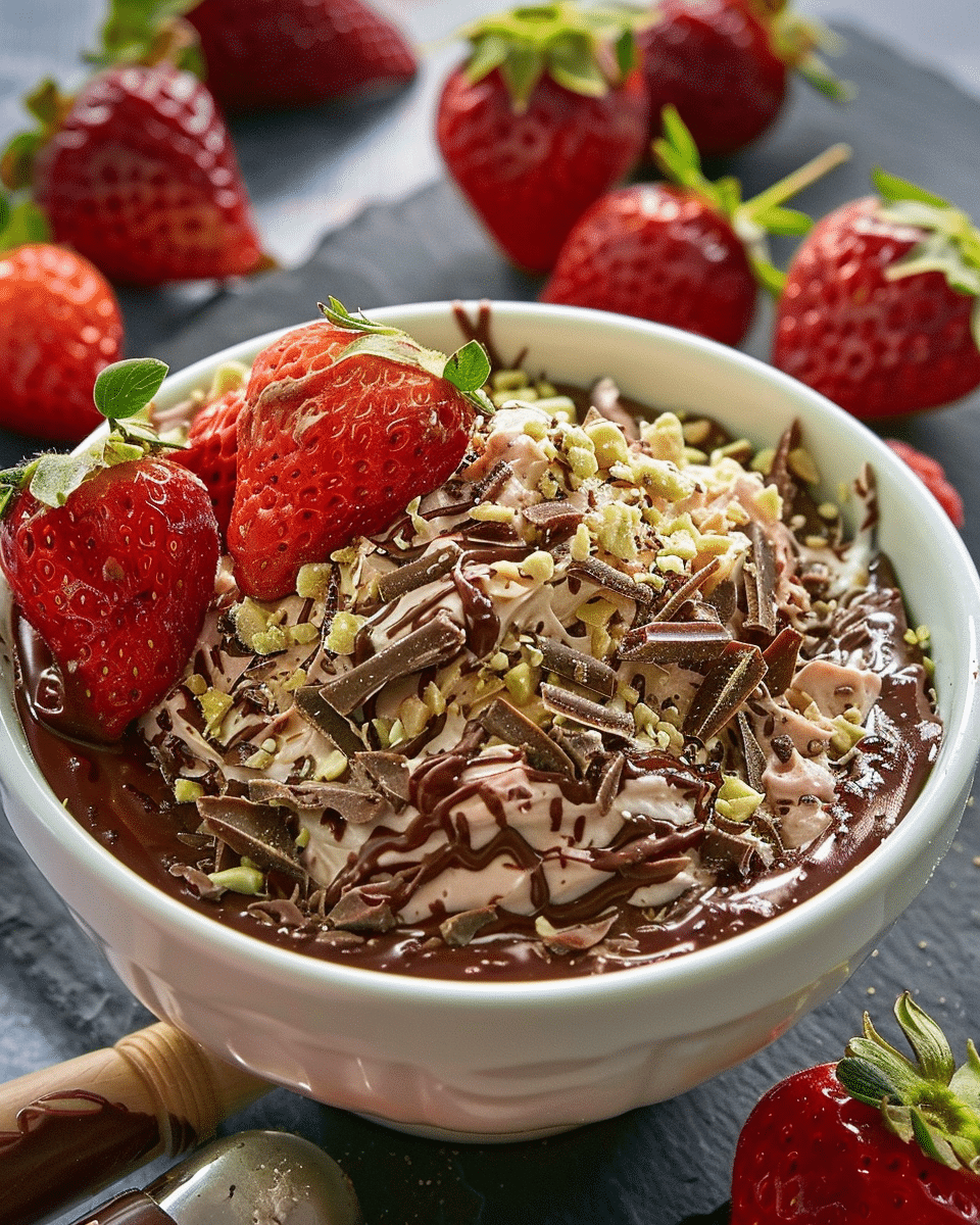 Dubai Chocolate Strawberry Dip