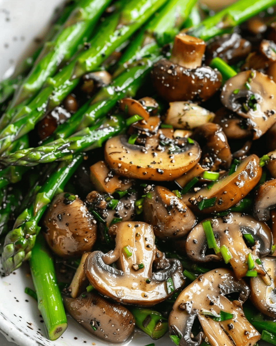 Sautéed Asparagus and Mushrooms