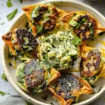 Spinach and Artichoke Dip Wonton Cups