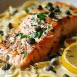 Creamy Salmon Piccata