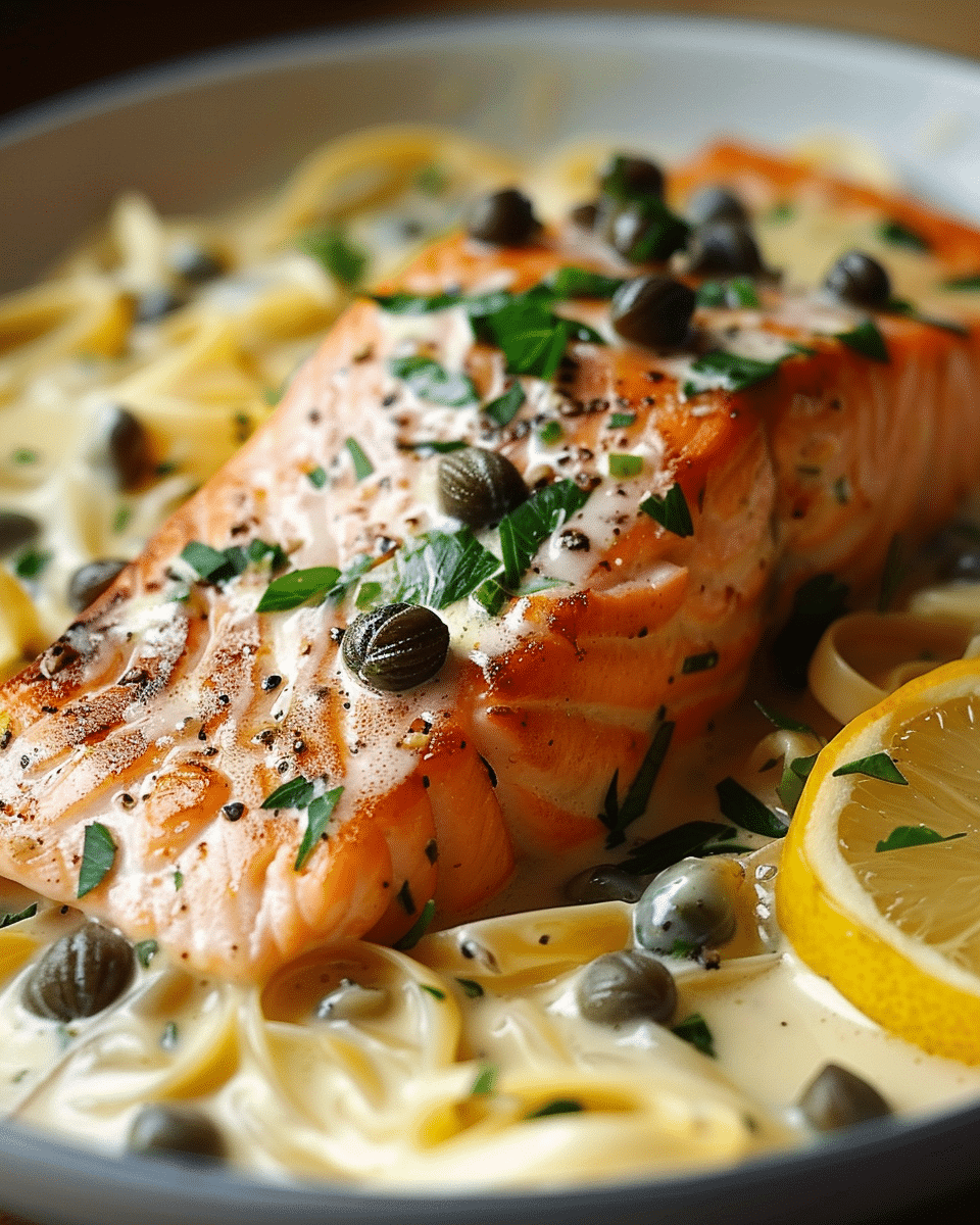 Creamy Salmon Piccata