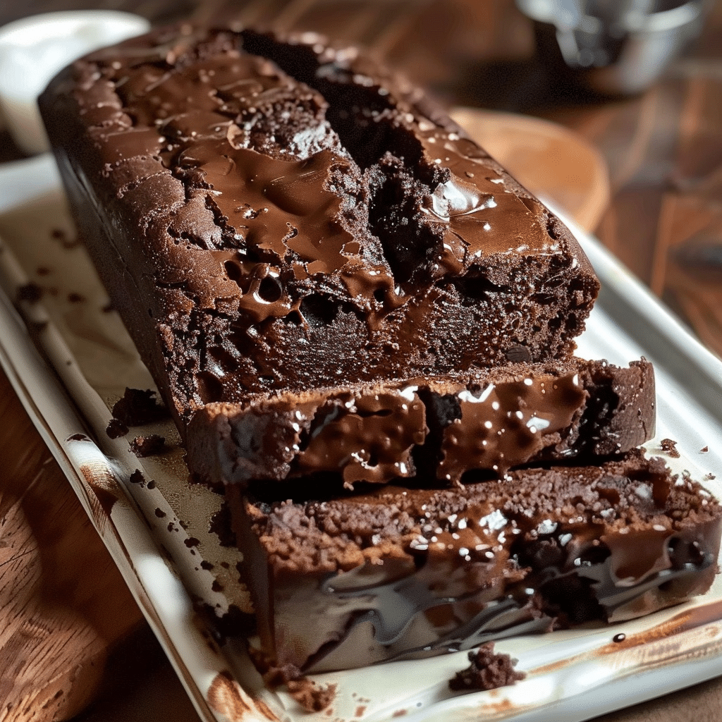 Hot Fudge Brownie Bread