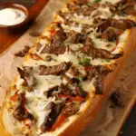 Philly Cheesesteak Garlic Bread