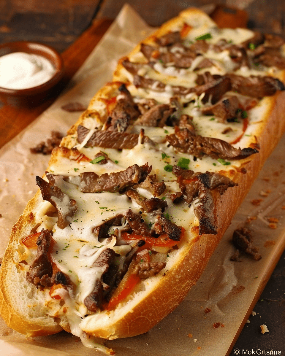 Philly Cheesesteak Garlic Bread