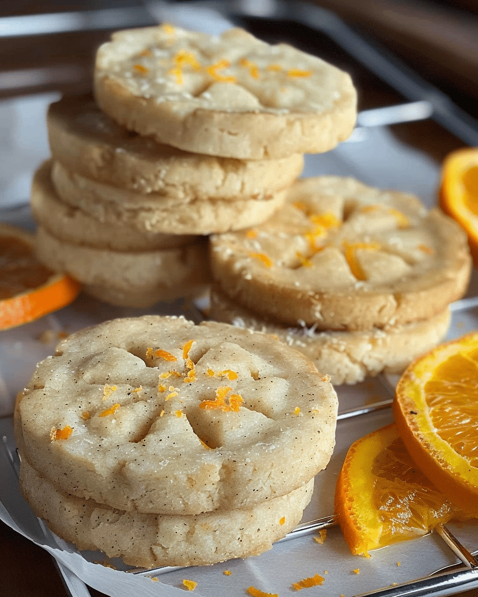 Cardamom Orange Shortbread Cookies