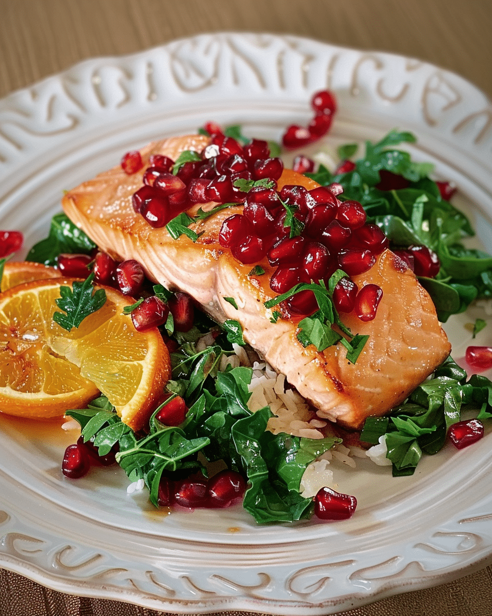 Pomegranate Glazed Salmon