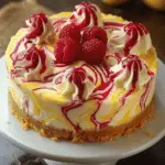 Lemon Raspberry Swirl Cheesecake