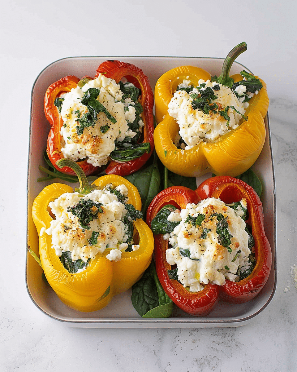 Spinach and Ricotta Stuffed Peppers