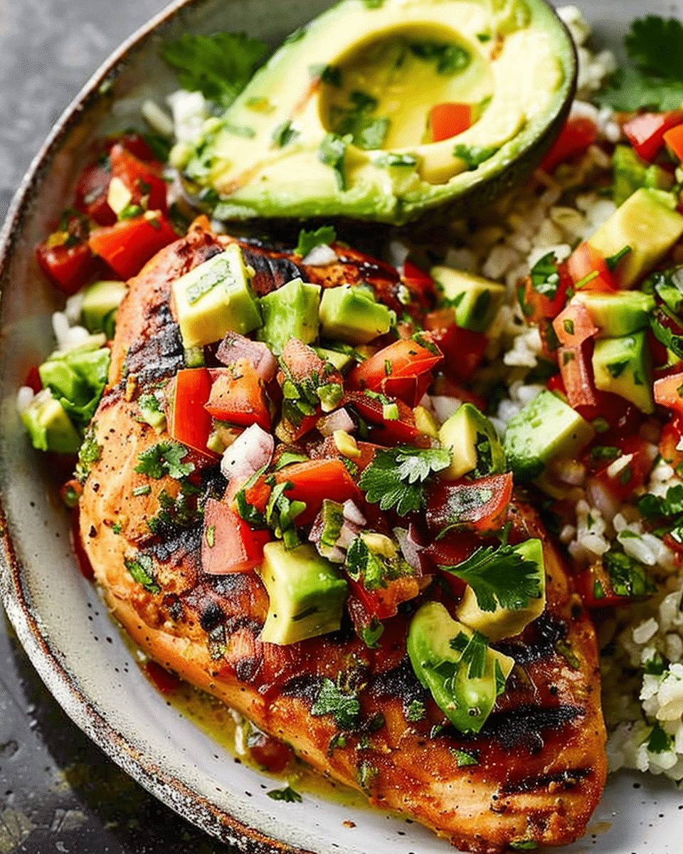 Fiesta Lime Chicken with Avocado Salsa