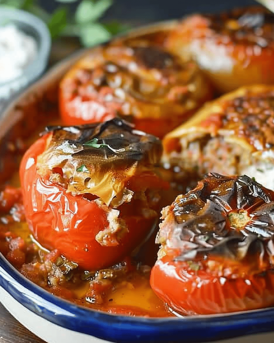 Greek Stuffed Tomatoes and Peppers (Yemista)