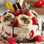 No-Bake Banana Split Cheesecake