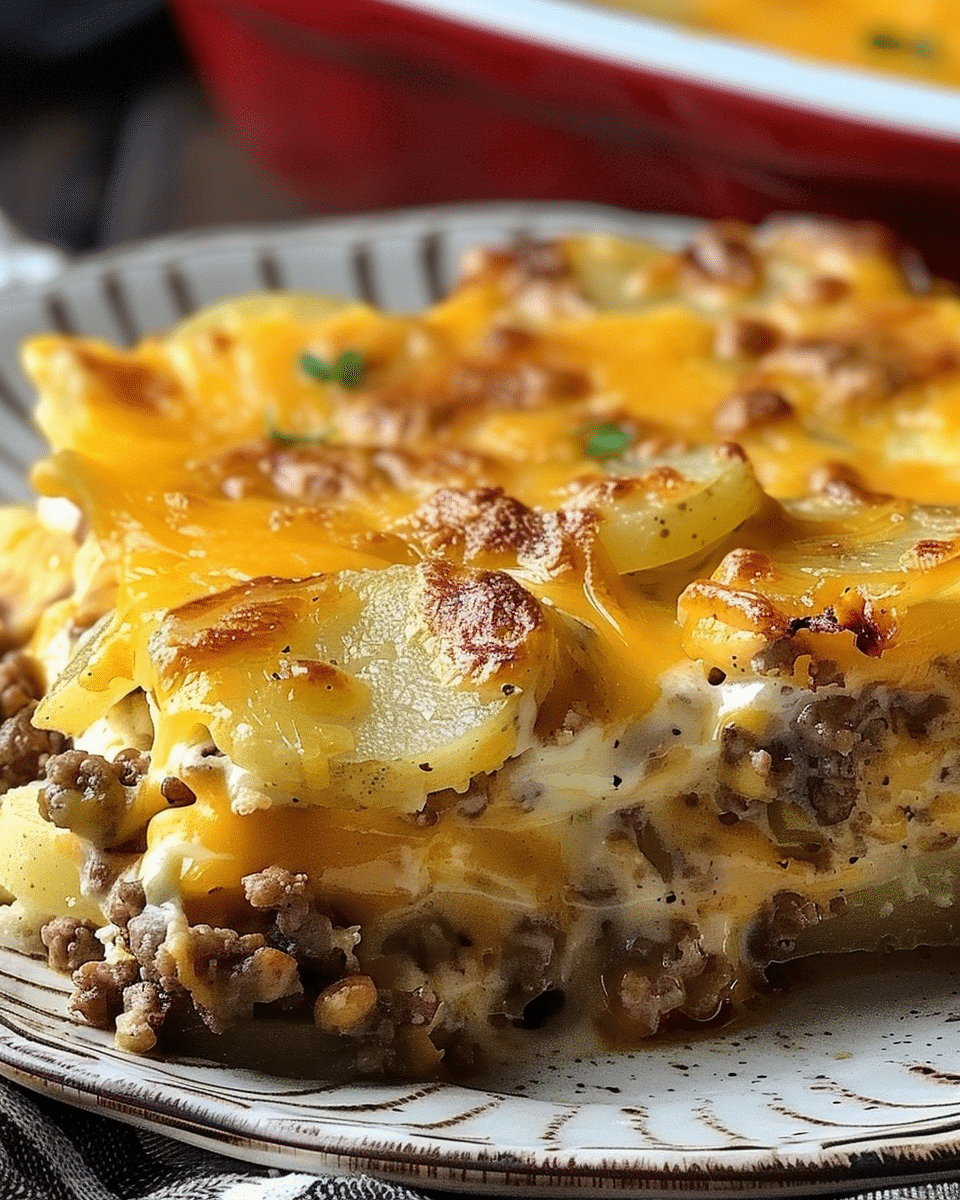 Hamburger Potato Cheese Casserole