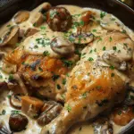 Creamy Baked Chicken Legs with Mushroom Sauce