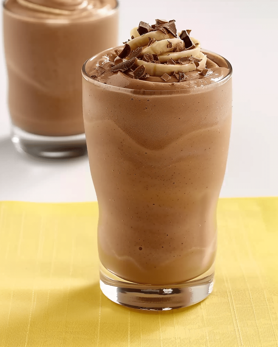 Chocolate Peanut Butter Banana Smoothies