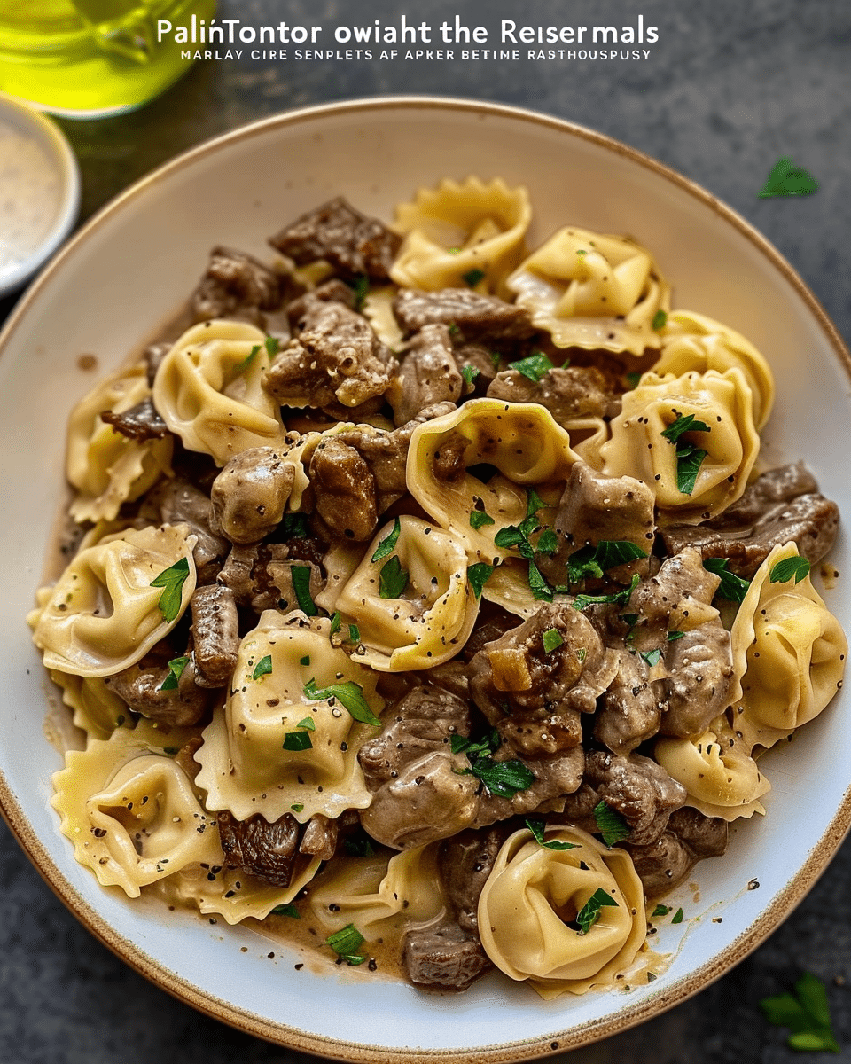 Philly Cheesesteak Tortellini Pasta