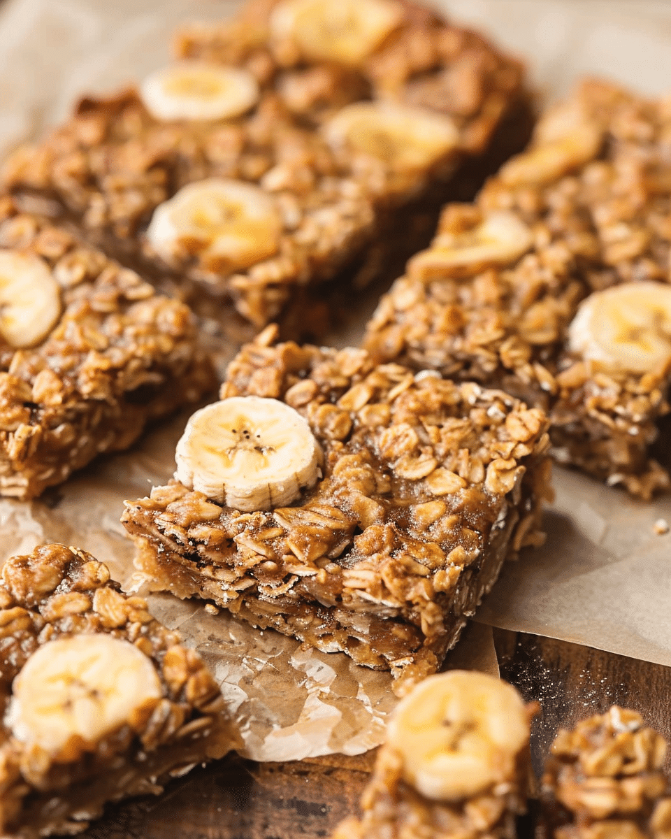 4-Ingredient Banana Oatmeal Bars